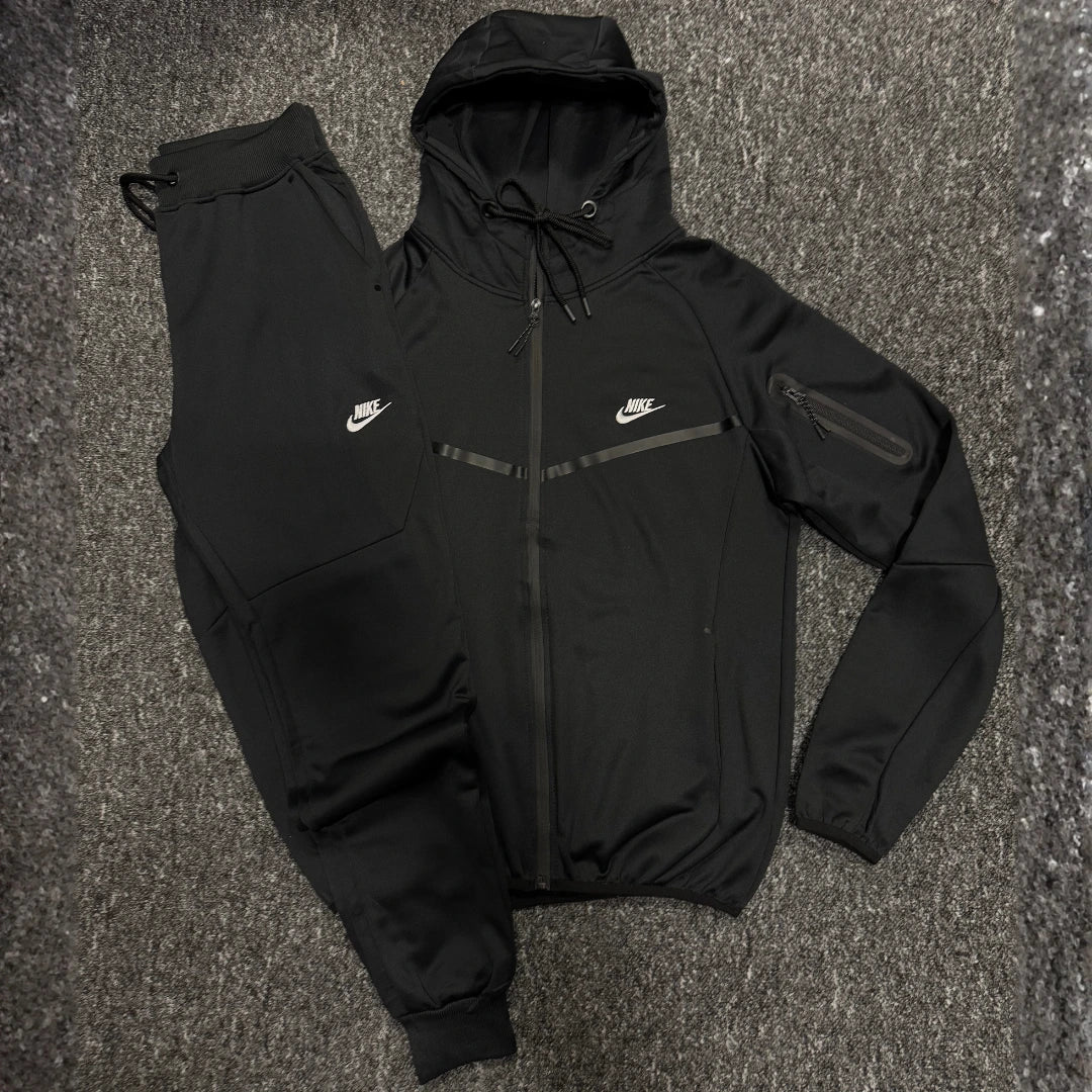 Czarny Komplet Dresowy Nike Tech