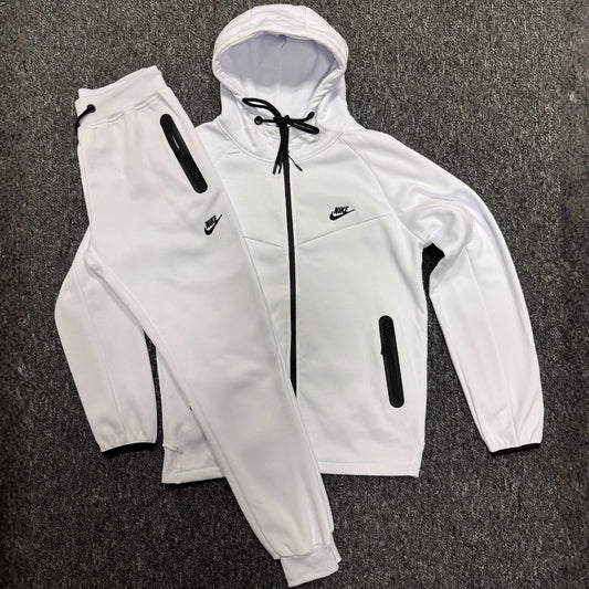 Biały Komplet Dresowy Nike Tech